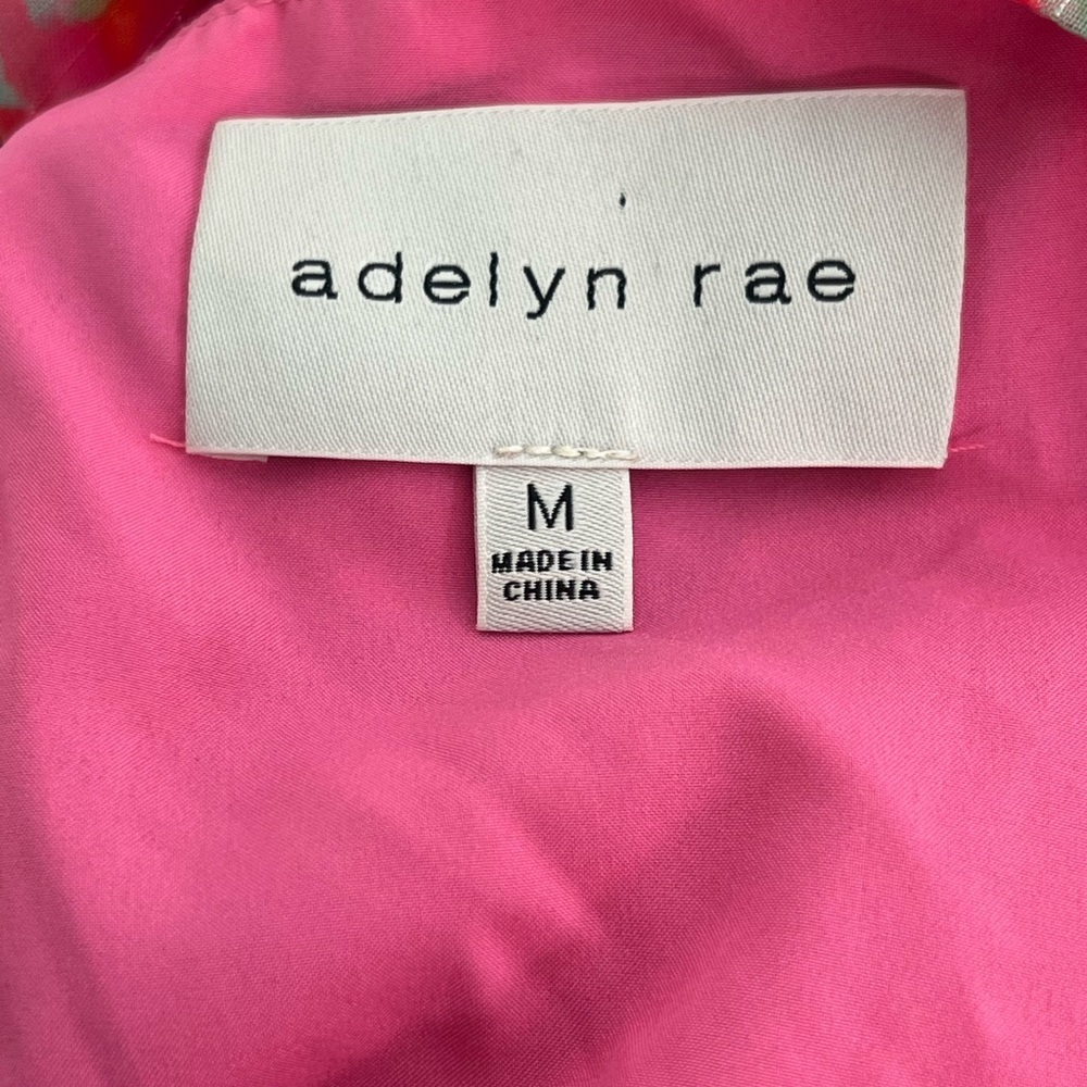Adelyn Rae Brianna Pink Multi‑Color Floral Tiered Maxi Dress Ruffles Strappy Med - Picture 9 of 11